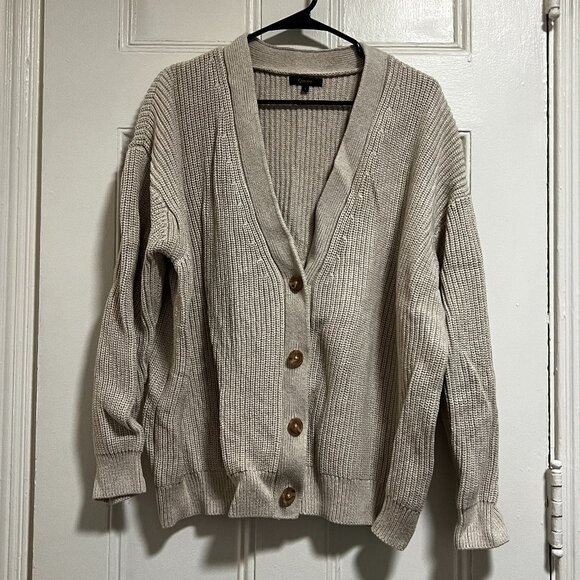 Quince Organic Cotton Oversized Boyfriend Cardigan - Picture 1 of 3